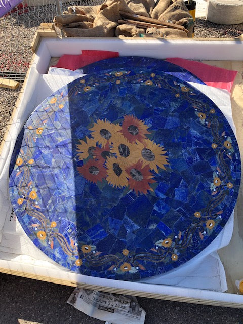 Lapis Sunflower Table