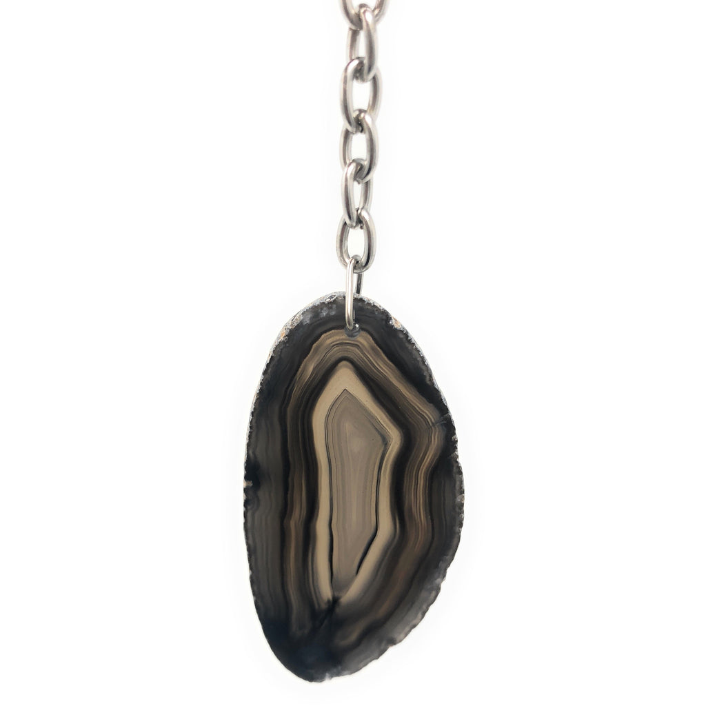 Mix Coloured Agate Keychain 1pc