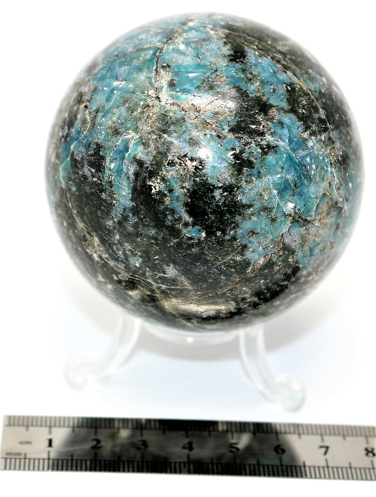 Blue Green Agate Sphere - Medium AAA Quality