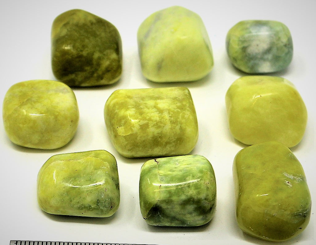 Serpentine Thumble Stone - Light Green Medium AAA Quality