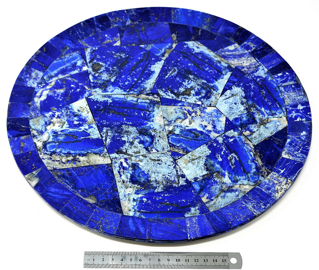 Lapis lazuli Round Plate - Medium Size, A Quality