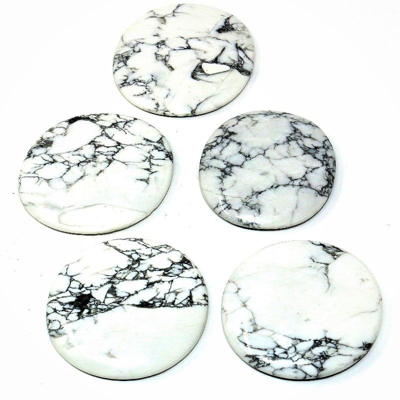 Howlite Palm Stone