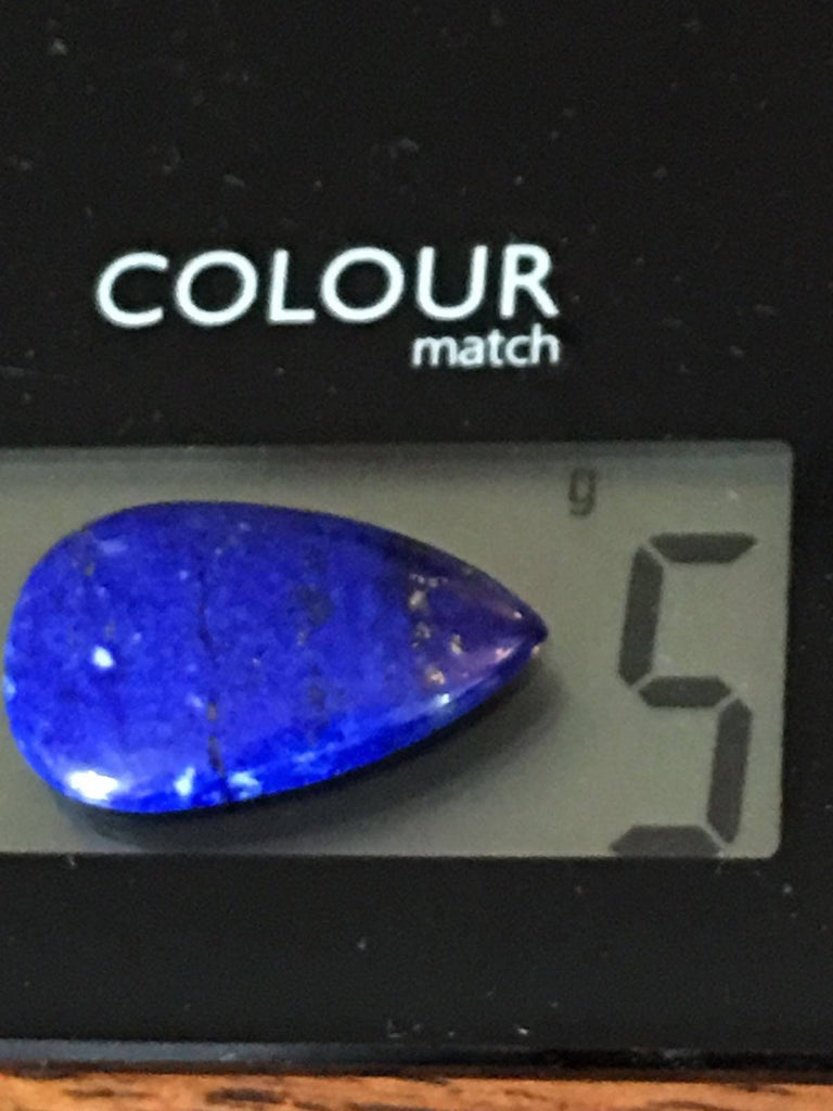Royal Blue Tear drop Shaped Lapis Lazuli Cabochon AAA 5grams