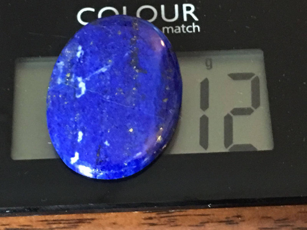 Royal Blue Oval Shaped Lapis Lazuli Cabochon AAA 12grams