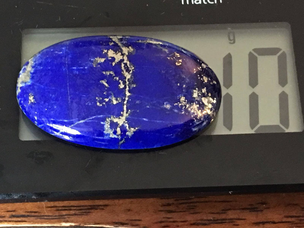 Royal Blue Oval Shaped Lapis Lazuli Cabochon AAA 10grams