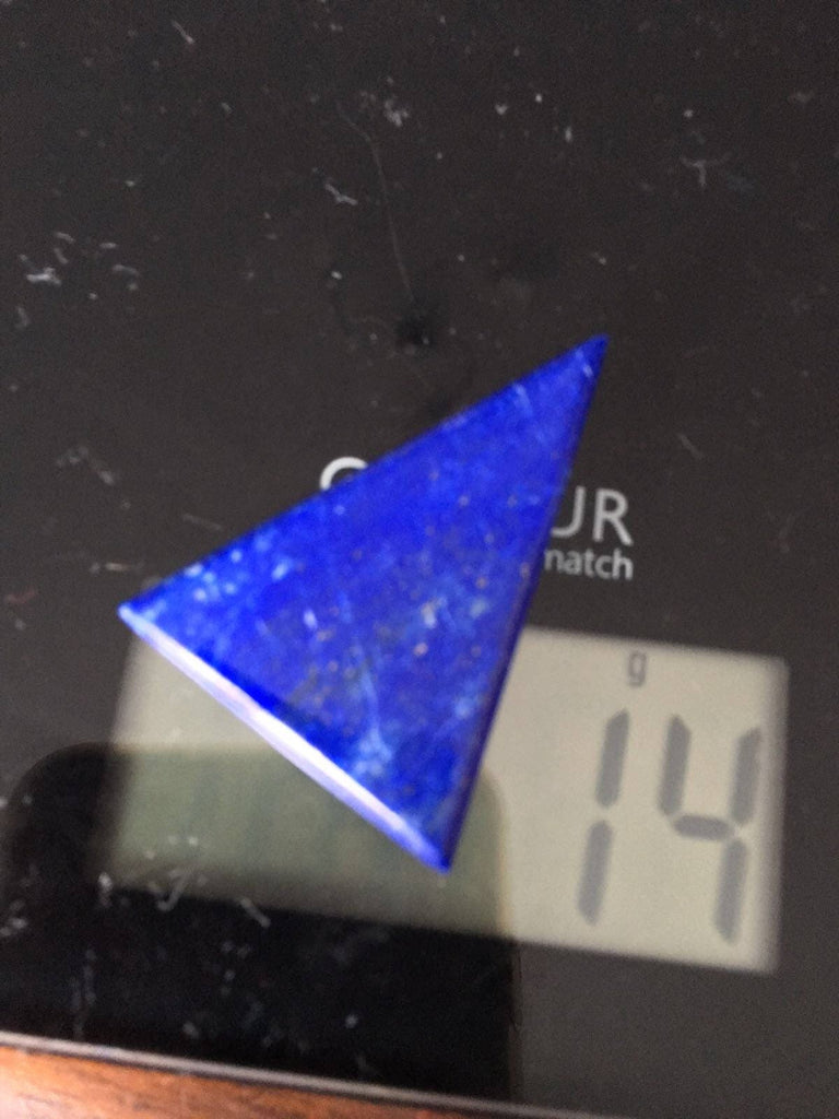Deep Blue Lapis lazuli triangle cabochon 14 grams