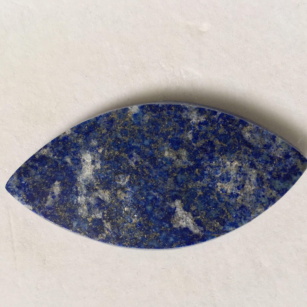 Deep Blue Lapis Lazuli Leaf cabochon 24 grams