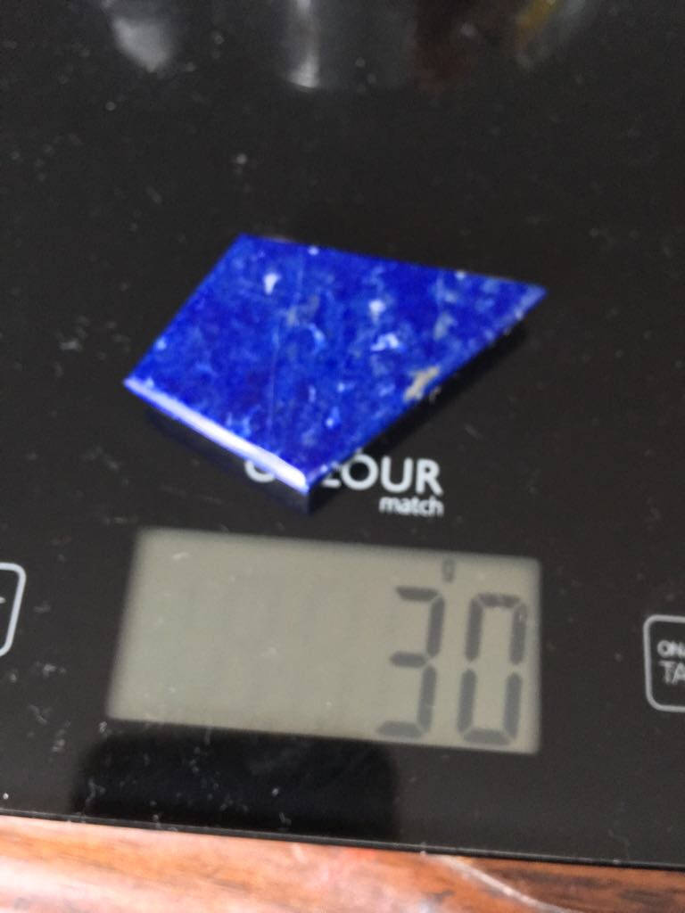 Deep Blue Lapis Lazuli Diamond cabochon 30 grams