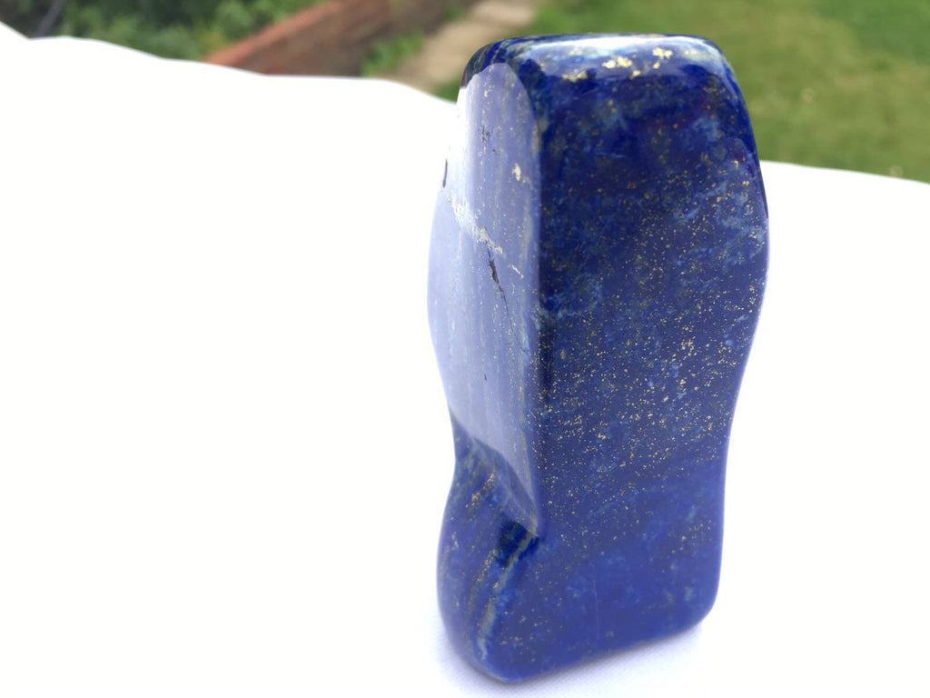 Lapis lazuli naturally shaped sculpture 357 grams 9x4x4cm