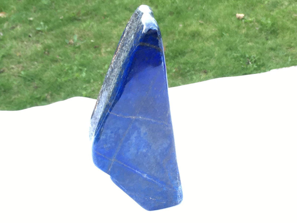 Lapis lazuli naturally shaped sculpture 482grams 14.5x5x2.5cm