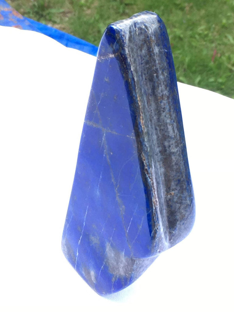 Lapis lazuli naturally shaped sculpture 482grams 14.5x5x2.5cm