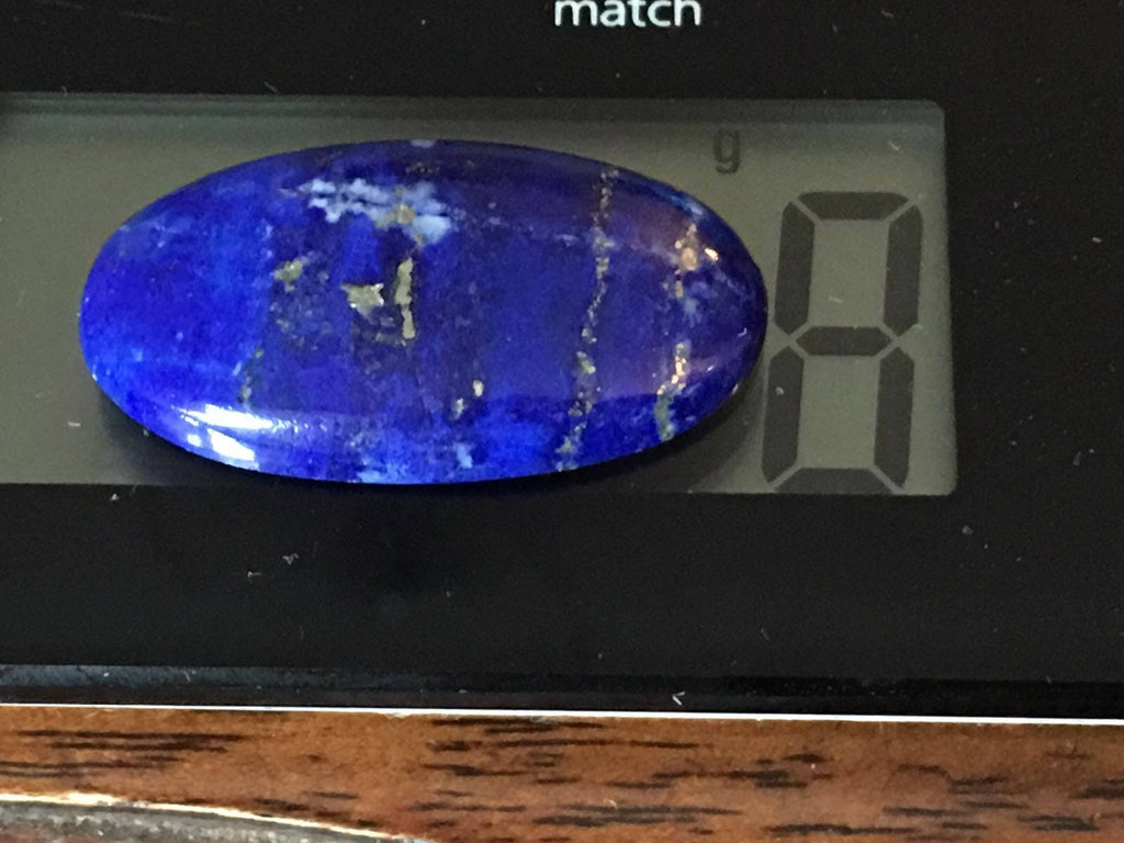 Royal Blue Oval Shaped Lapis Lazuli Cabochon (Madani AAA) 8grams