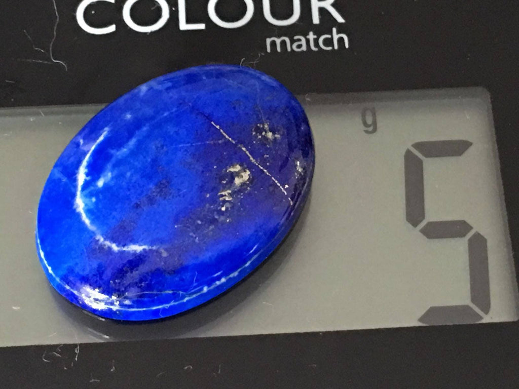 Royal Blue Oval Shaped Lapis Lazuli Cabochon (Madani AAA) 5 grams