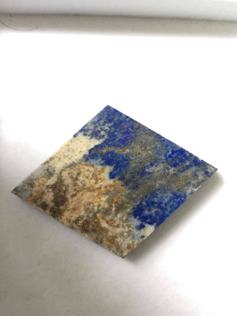 Deep Blue Lapis Lazuli Diamond cabochon 31 grams