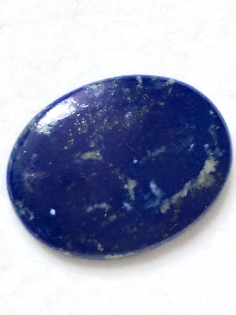 Deep Blue Oval Shaped Lapis Lazuli Cabochon (Madani AAA)