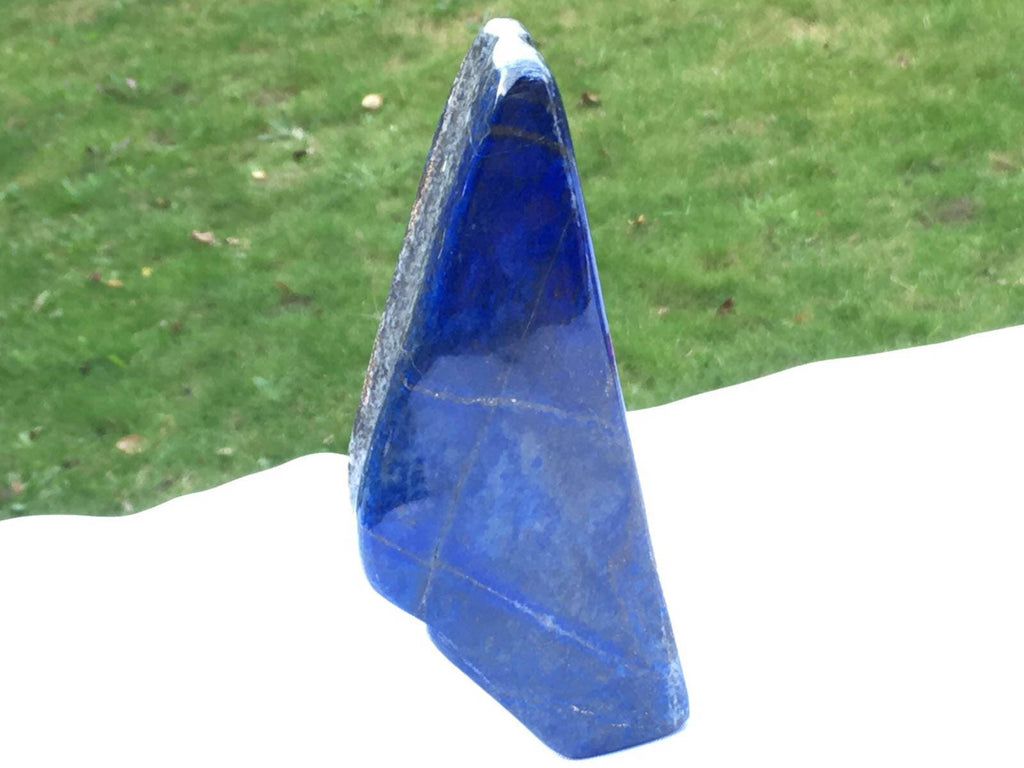 Lapis lazuli naturally shaped sculpture 482grams 14.5x5x2.5cm