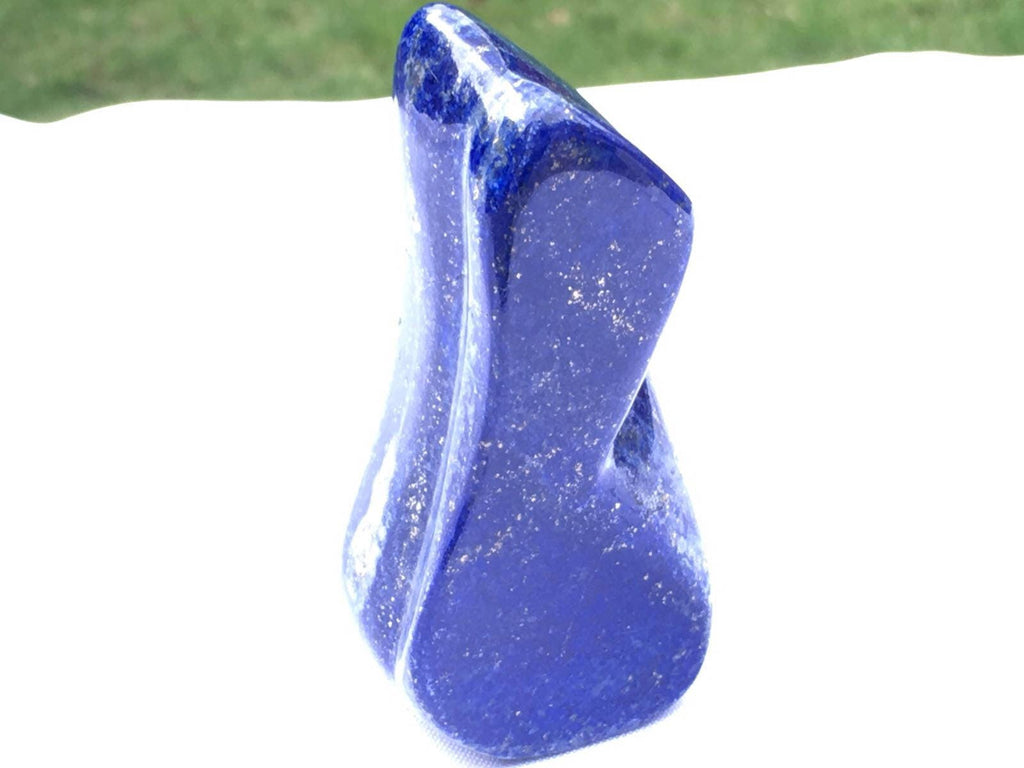 Royal Blue Lapis lazuli naturally shaped sculpture 255 grams 10x4x3cm
