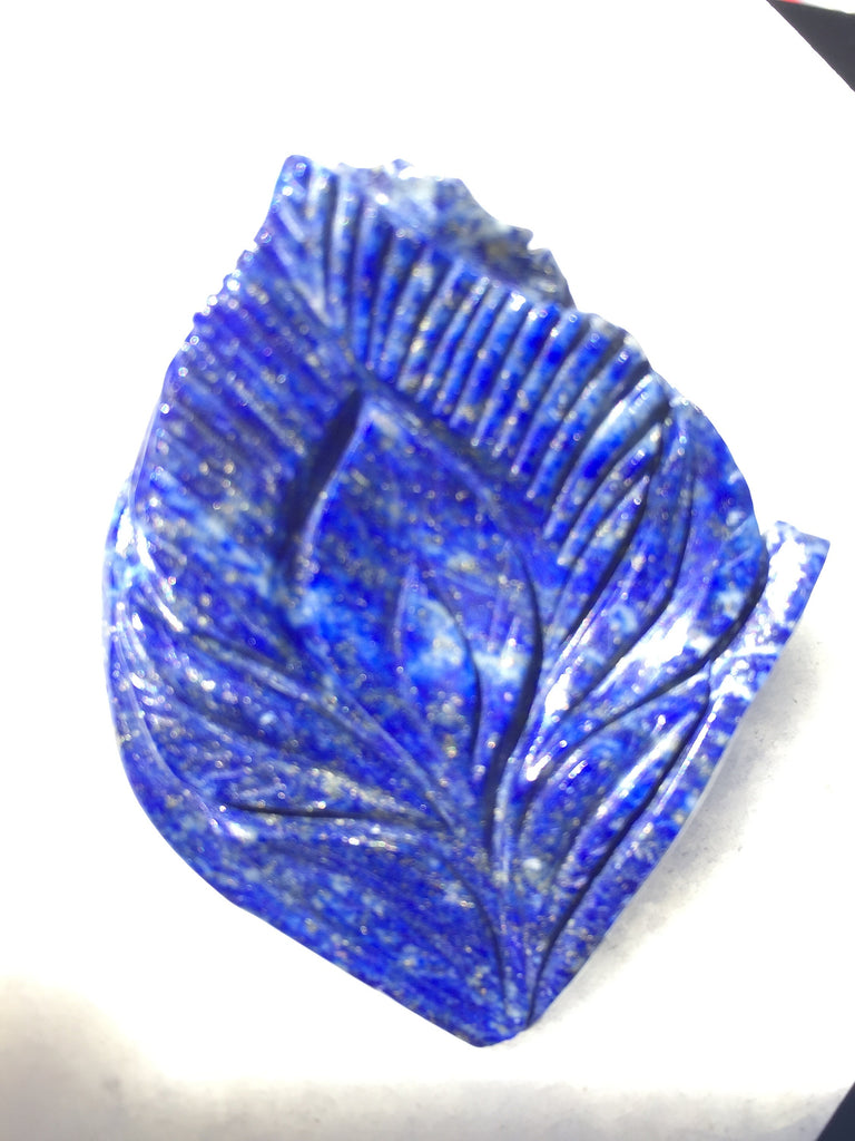 Lapis Lazuli Flower two sidedness Carving