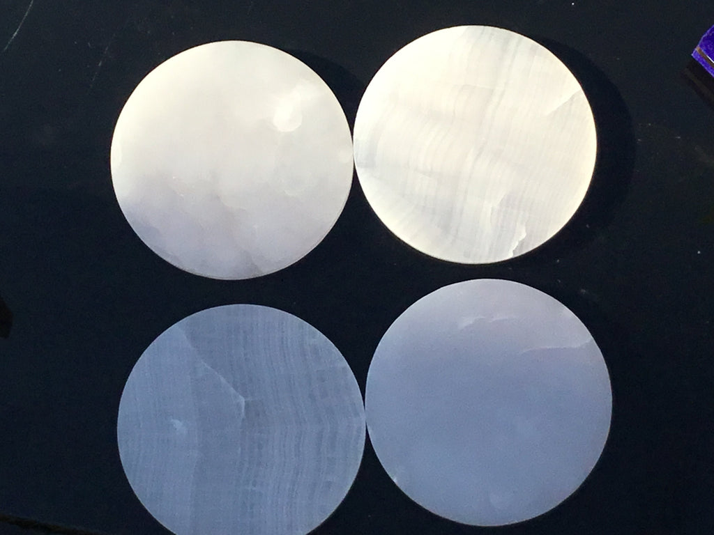 Natural Mangano Calcite Coasters