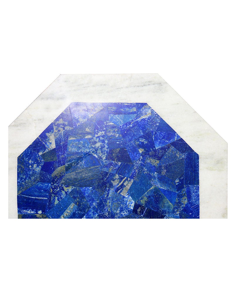 Lapis Lazuli Marble Hexagon Table Top