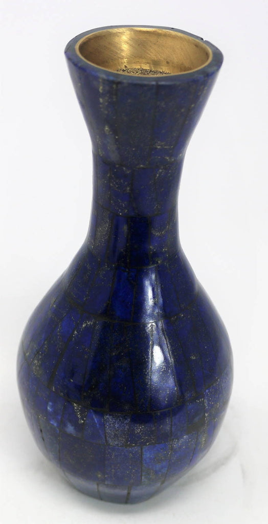 Hand polished Lapis Lazuli flower pot