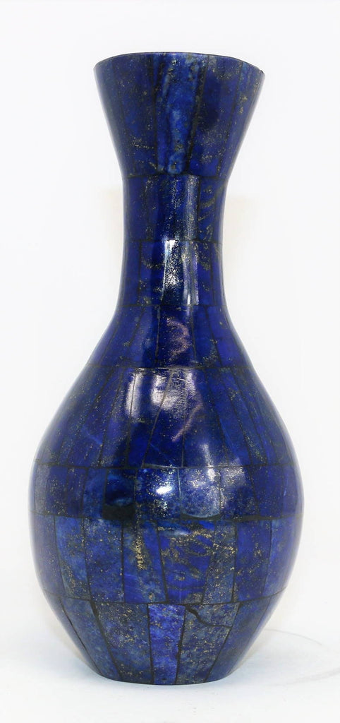 Hand polished Lapis Lazuli flower pot