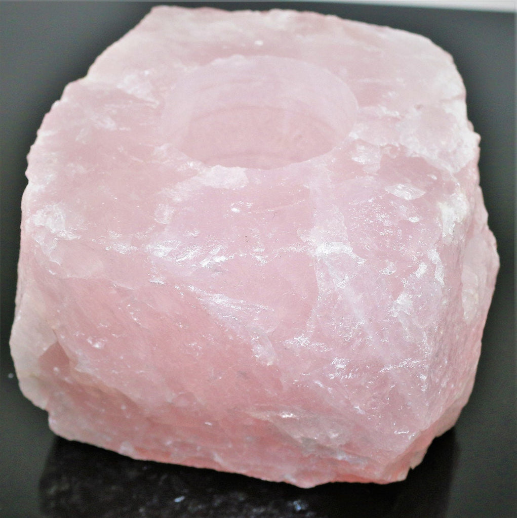 48Hrs *Free UK Delivery* Rose Quartz Tealight - A perfect natural tealight