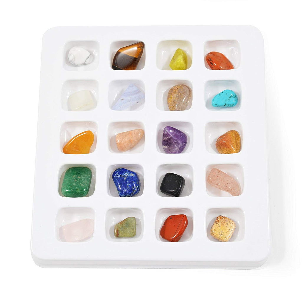 Gemstone Selection Box . Collection of 20 Genuine Gemstones.