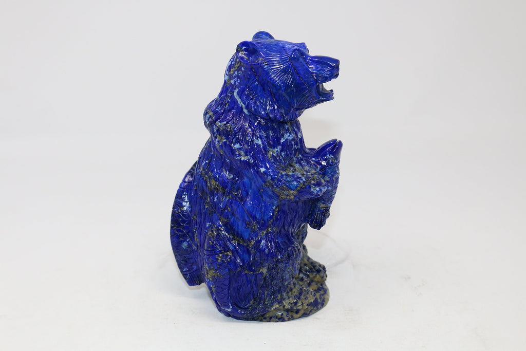 Hand carved and Polished Lapis Lazuli Bear - 17x10x7cm (1750g)