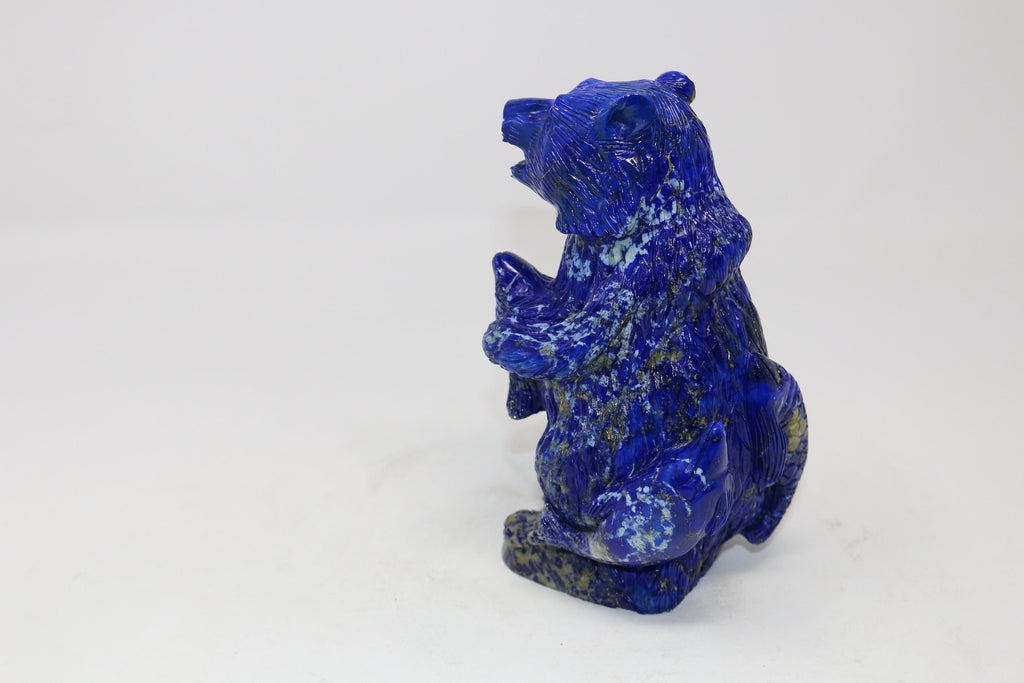 Hand carved and Polished Lapis Lazuli Bear - 17x10x7cm (1750g)