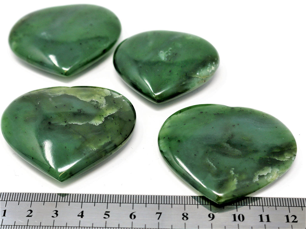Heart Gemstone Nephrite Jade Angel Good Luck Charm Guardian Angel