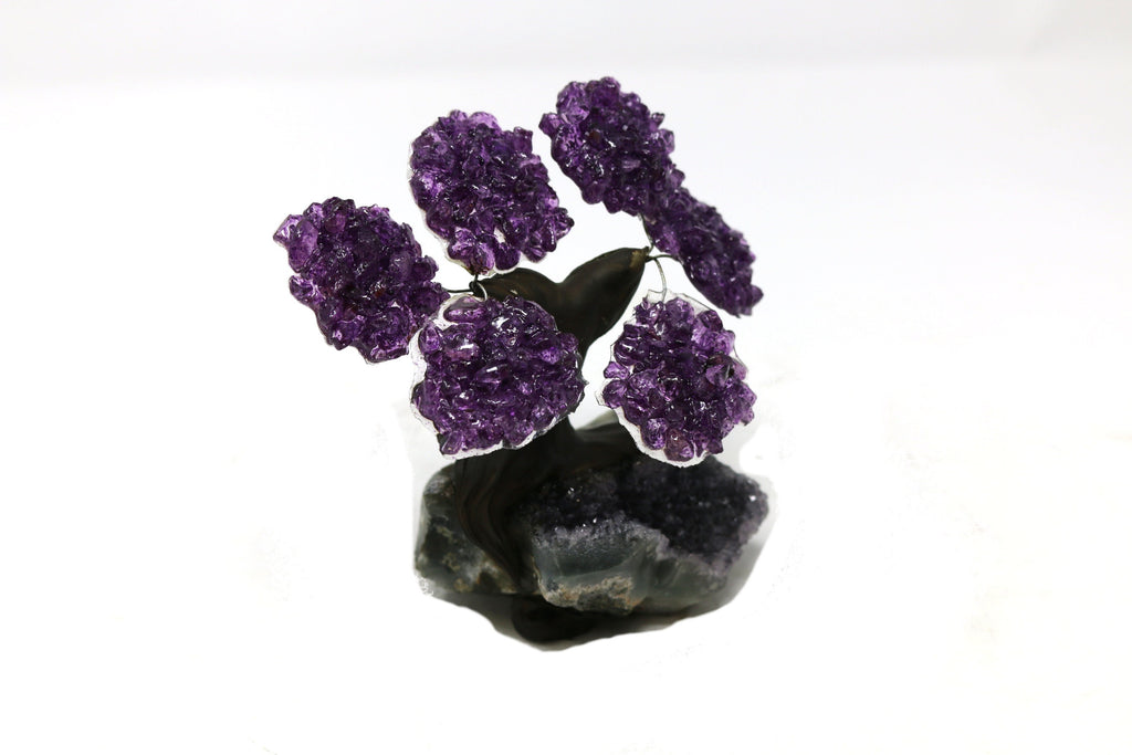 48HR PRIME DELIVERY!!! Small Amethyst Tree on Amethyst Base (6 Branches)