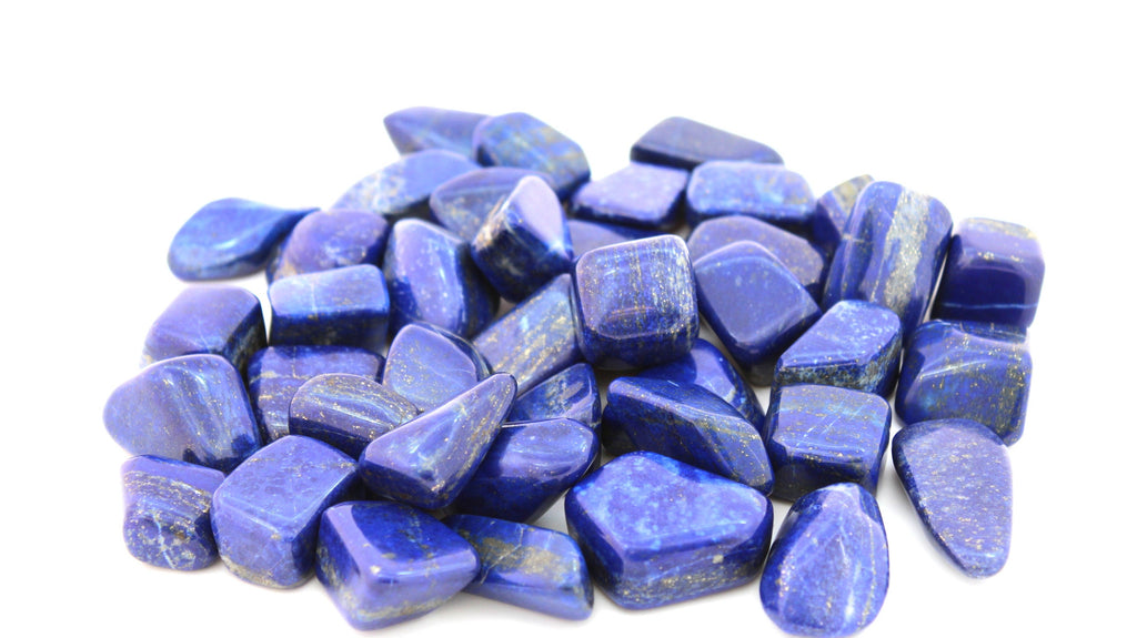 2X Lapis Lazuli Tumbled Stone - AAA Quality