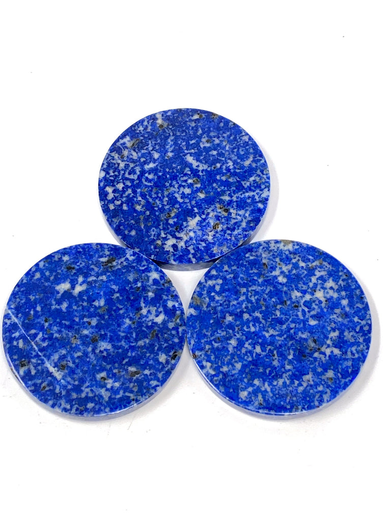 Lapis Lazuli Coasters - 3 Coasters in a white marbel and velvet box.