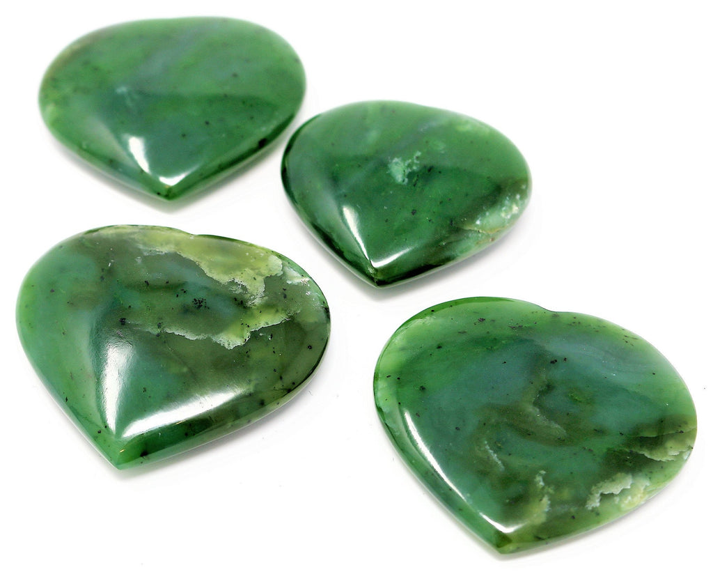 Heart Gemstone Nephrite Jade Angel Good Luck Charm Guardian Angel