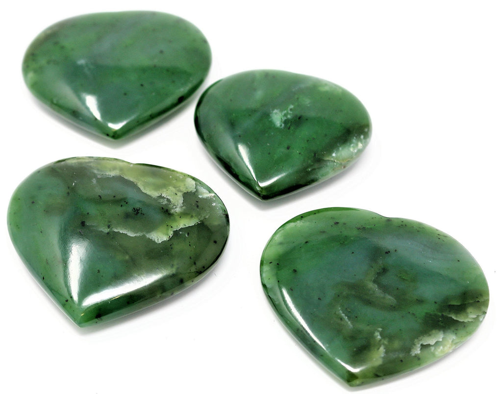 Heart Gemstone Nephrite Jade Angel Good Luck Charm Guardian Angel