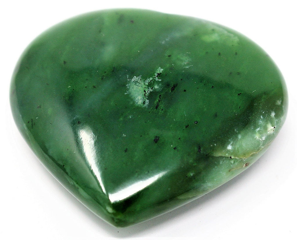 Heart Gemstone Nephrite Jade Angel Good Luck Charm Guardian Angel