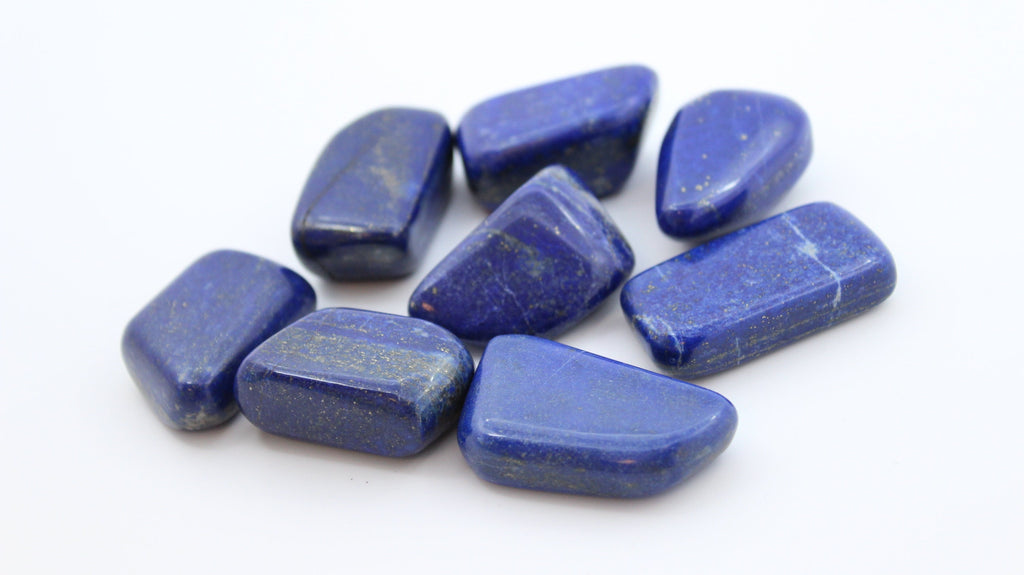 2X Lapis Lazuli Tumbled Stone - AAA Quality