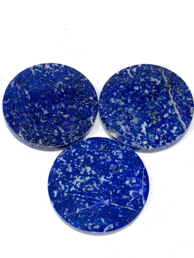 3pc Blue Jean  Lapis Lazuli Coasters with Square Shaped Marble coaster holder