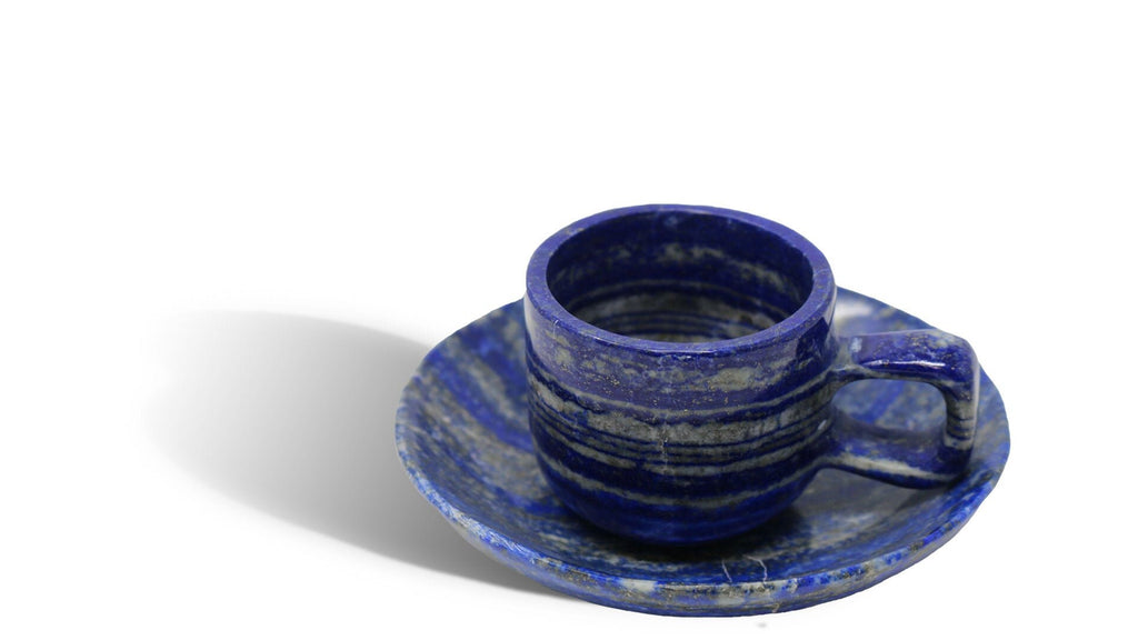 Lapis Lazuli Cup & Saucer- 6x6x1cm