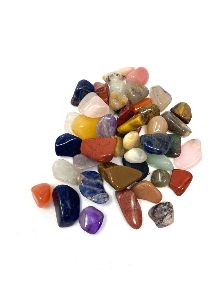 100 grams Small Mixed Tumblestone Bag with a Organaza Bag