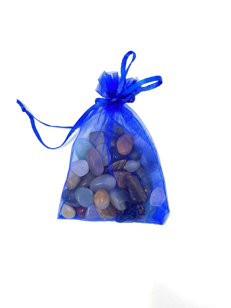 Small Mixed Tumblestone Bag with a Organaza Bag