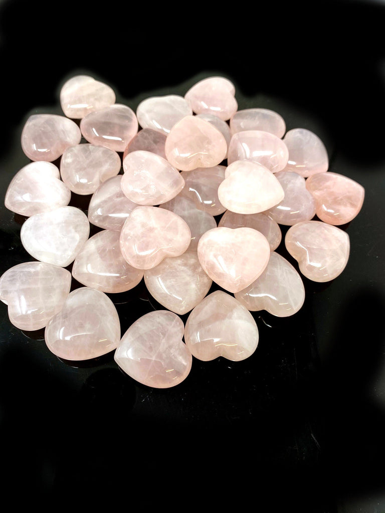 Rose Quartz Puffy Heart