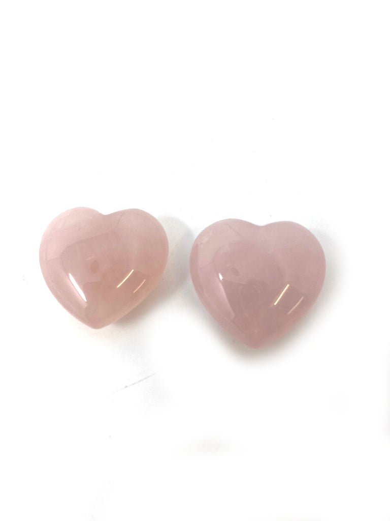 200 2x Rose Quartz Heart 2.5cm