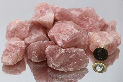 1KG of Large Rose Quartz Rough Chunks 48HR PRIME DELIVERY!!!