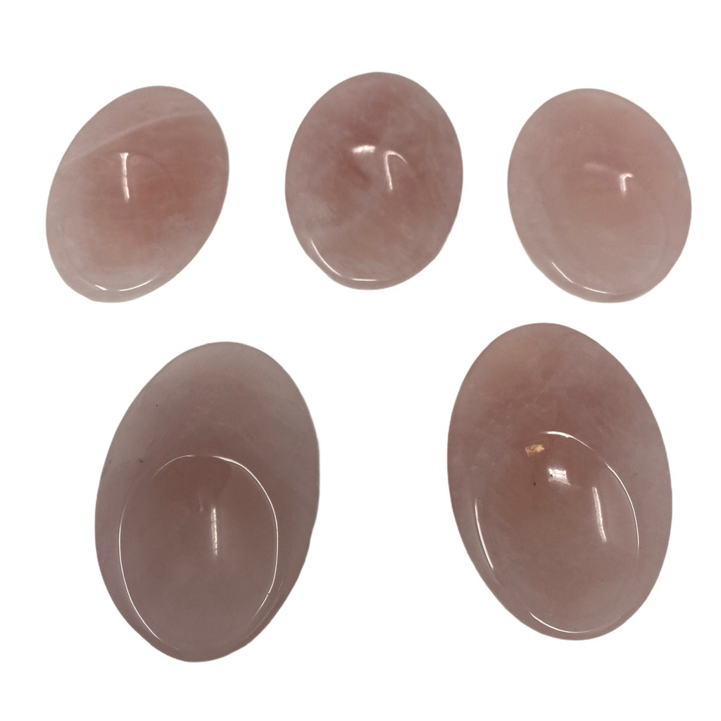 Rose Quartz Thumb stone 60mm