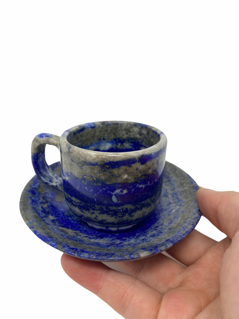 Lapis Lazuli Cup & Saucer- 5.2 x 5.2 x 1cm