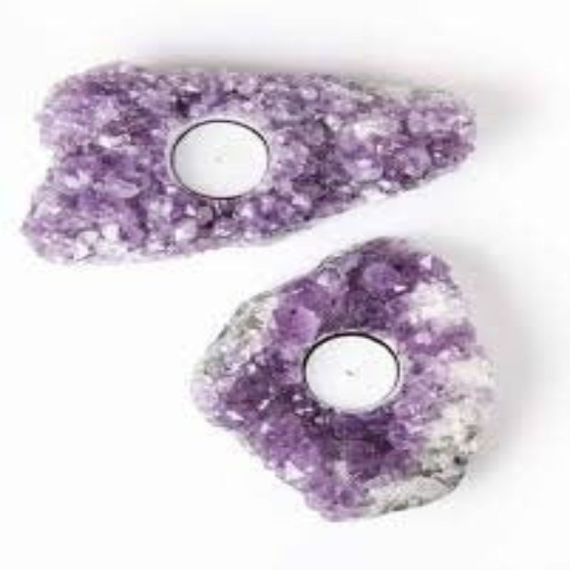 Amethyst  Gemstone Tea Light