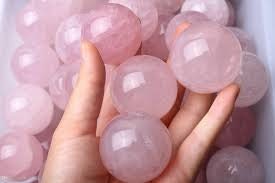 3x Rose Quartz Sphere 40mm