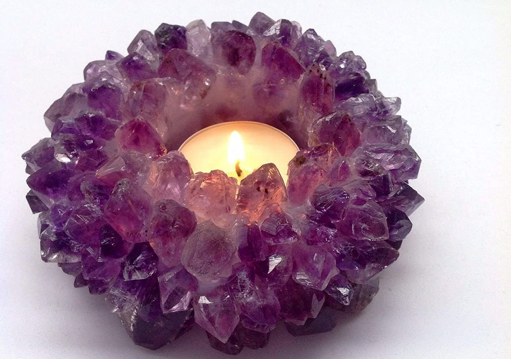 48hr Tracked Delivery Free*  Amethyst Point Gemstone Candle